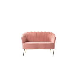 Modern Velvet Loveseat Sofa – Fushia