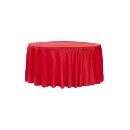 Lamour Satin 120″ Round Tablecloth – Taupe