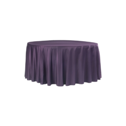 Lamour Satin 120″ Round Tablecloth – Black